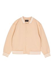 Emporio Armani Kids logo-patch bomber jacket - Neutrals