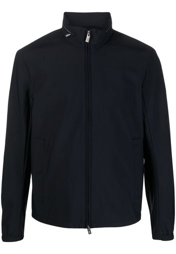 Emporio Armani high-neck zip-up jacket - Blue