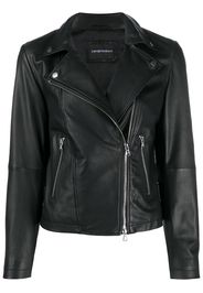 zipped biker jacket