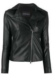 zipped biker jacket