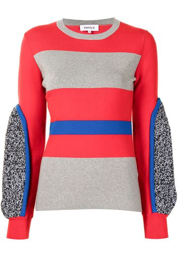 Enföld colour-block jumper - Red