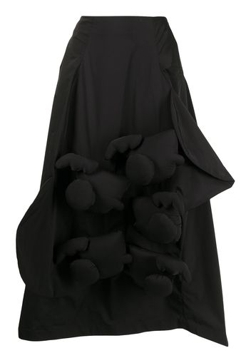 Enföld 3D appliqué skirt - Black