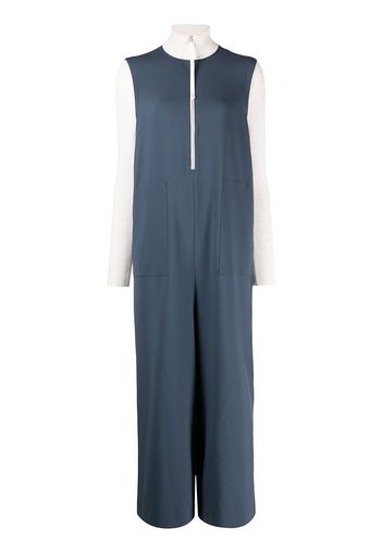 Enföld high-neck two-tone jumpsuit - Blue