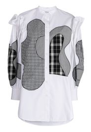 Enföld patchwork long-sleeved shirt - White