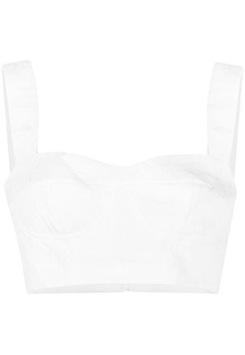 Erdem jacquard bustier top - White