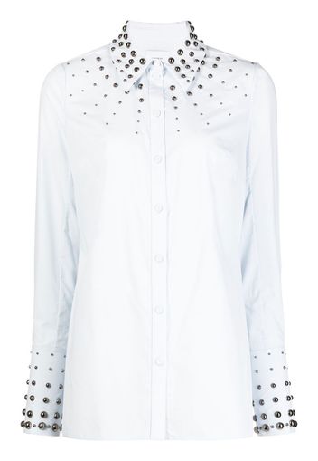 Erdem Paola stud-detail poplin shirt - Blue