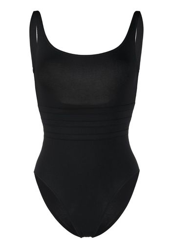 stitched panel swimsuit