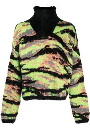 ERL tiger-print knit jumper - Green