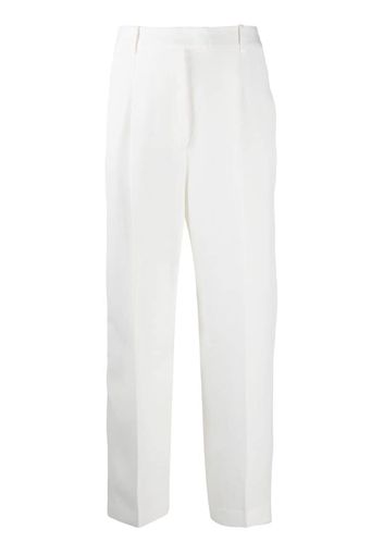 high-waisted pleat detail trousers