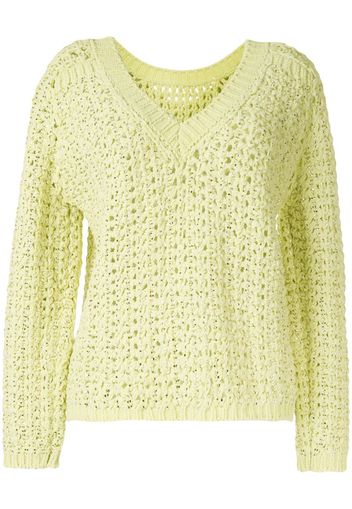 loose weave v-neck jumper