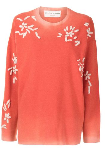 floral-embroidered jumper