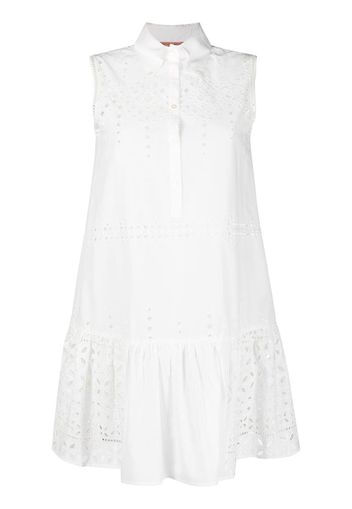 broderie anglaise sleeveless shirt dress