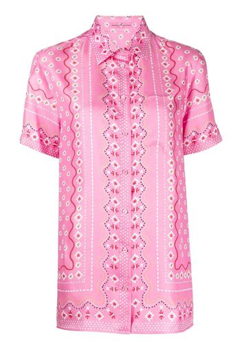 Ermanno Scervino bandana print silk shirt - Pink