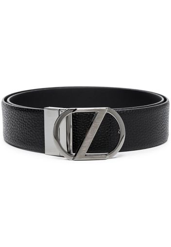 Z buckle leather belt