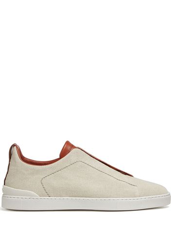 Ermenegildo Zegna two-tone design sneakers - White