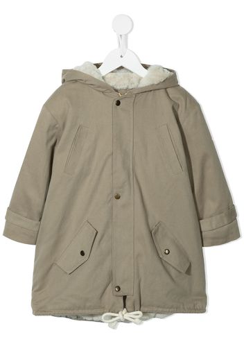 Eshvi Kids hooded lined parka - Brown