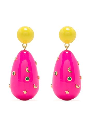 Eshvi Galaxy drop earrings - Pink