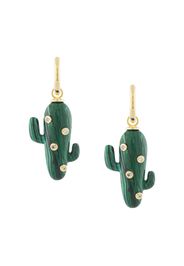 Eshvi cactus-pendant hoop earrings - Green
