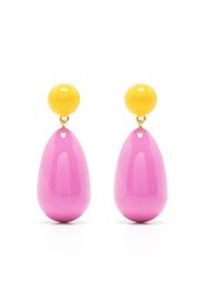 Eshvi drop-design earrings - Pink