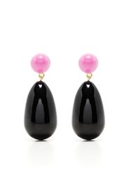 Eshvi enamel drop earrings - Black