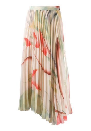 pleated maxi skirt