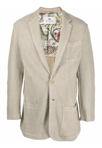 ETRO knitted linen blazer - Neutrals