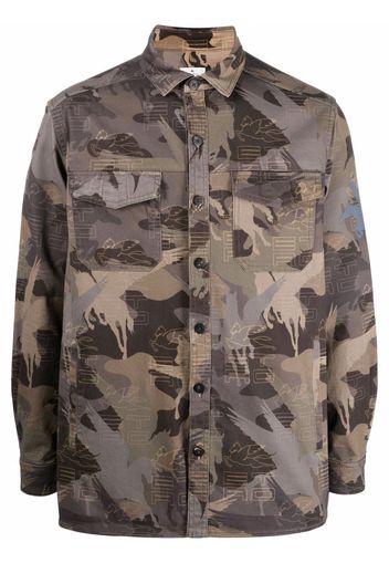 ETRO camouflage-pattern button-fastening shirt - Green