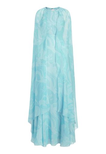 ETRO paisley-embroidered maxi dress - Blue