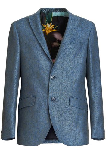 ETRO textured single-breasted blazer - Blue