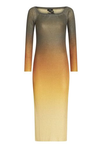 ETRO gradient-effect ribbed-knit dress - Yellow