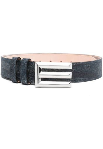 ETRO paisley-print leather belt - Blue