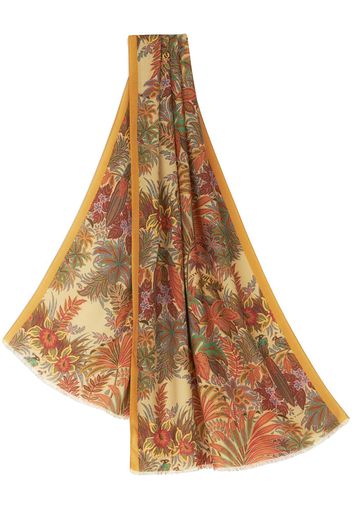 ETRO floral-print frayed-edge scarf - Multicolour