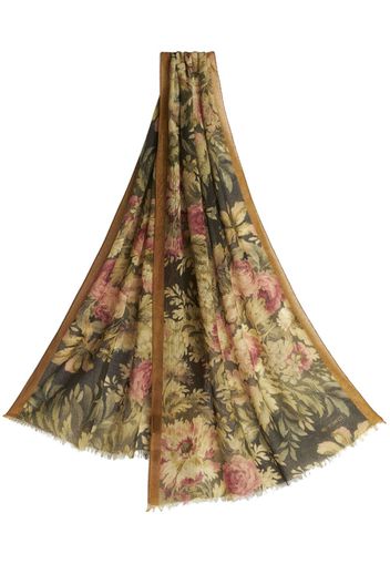 ETRO floral-print cashmere scarf - Green