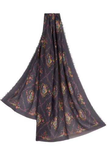 ETRO floral-print scarf - Blue