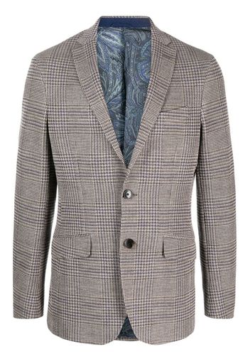 ETRO plaid-check pattern blazer - Blue