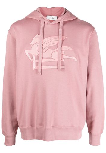 ETRO logo-embroidered cotton hoodie - Pink