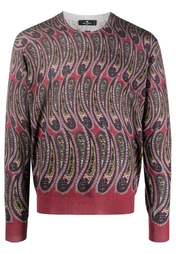 ETRO long-sleeve intarsia-knit jumper - Red