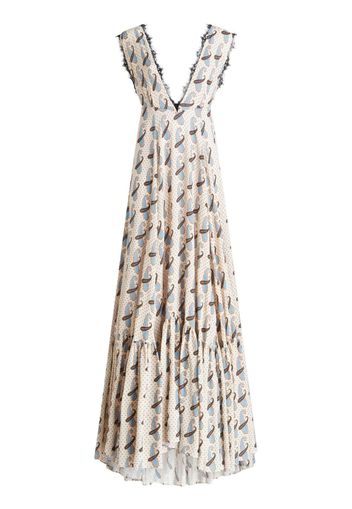 ETRO paisley-print V-neck maxi dress - Neutrals