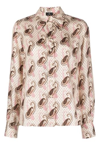 ETRO paisley-print silk shirt - Neutrals