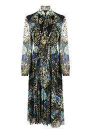 ETRO floral-print pleated midi dress - Black