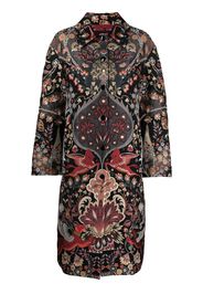 ETRO single-breasted jacquard coat - Black