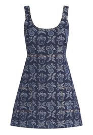 ETRO patterned jacquard mini dress - Blue