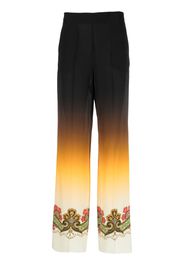 ETRO graphic-print straight-leg trousers - Black