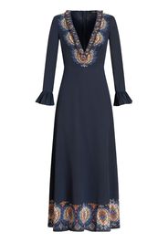 ETRO paisley-print silk maxi dress - Blue