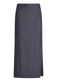 ETRO stripe-jacquard wool pencil skirt - Blue