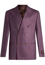 ETRO double-breasted cashmere blazer - Purple