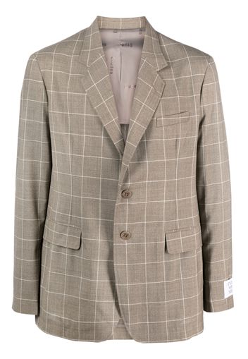 Etudes windowpane-print single-breasted blazer - Brown