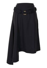 belted asymmetric skirt