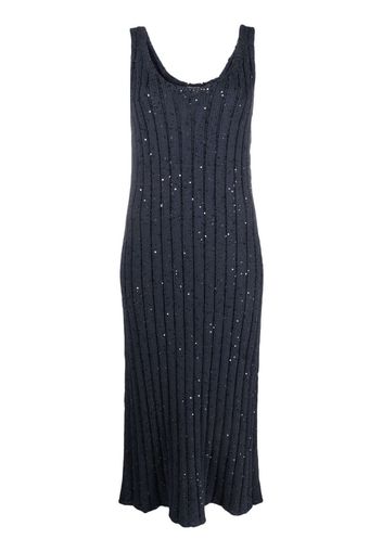 Fabiana Filippi sequin-embellished knitted midi dress - Blue