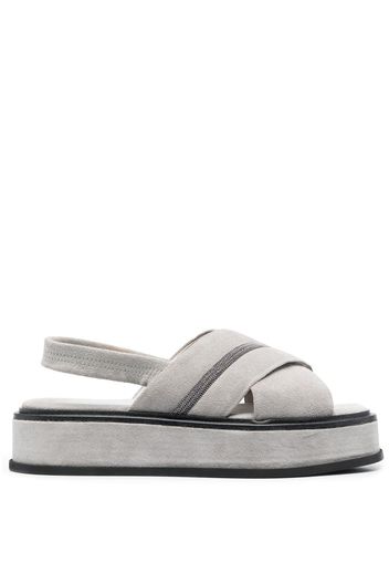 Fabiana Filippi 45mm chunky open-toe sandals - Grey